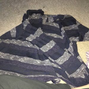 Blue white and gray cover up